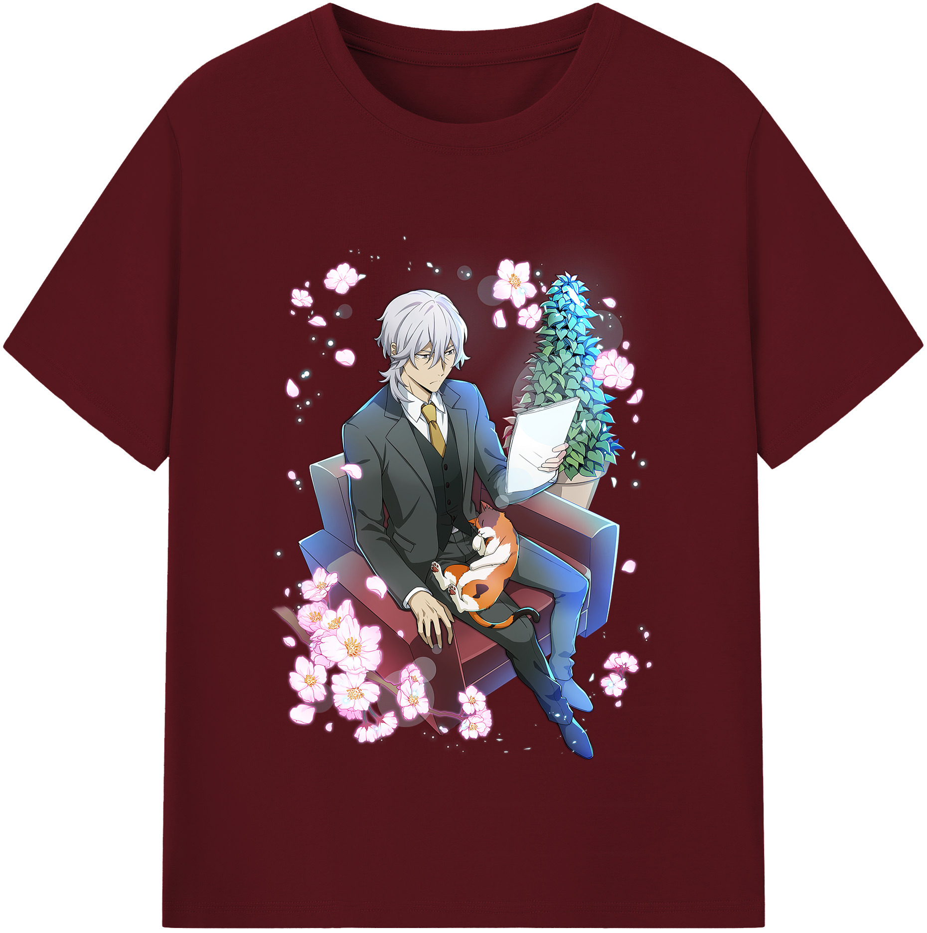 （画像用） 文豪ストレイドッグス Bungo Stray Dogs 綿100％半袖Tシャツ（フロントプリント）